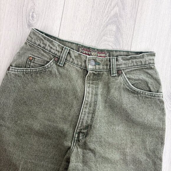 Levi's Womens 900 Series Vintage Mom Jeans Green 28 - Picture 4 of 5